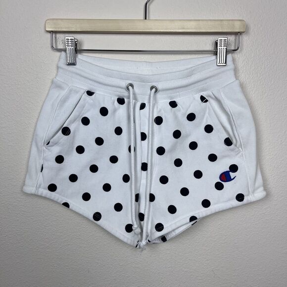 Champion Shorts Womens Extra Small Reverse Weave Polka Dot Activewear Athletic - Picture 1 of 13